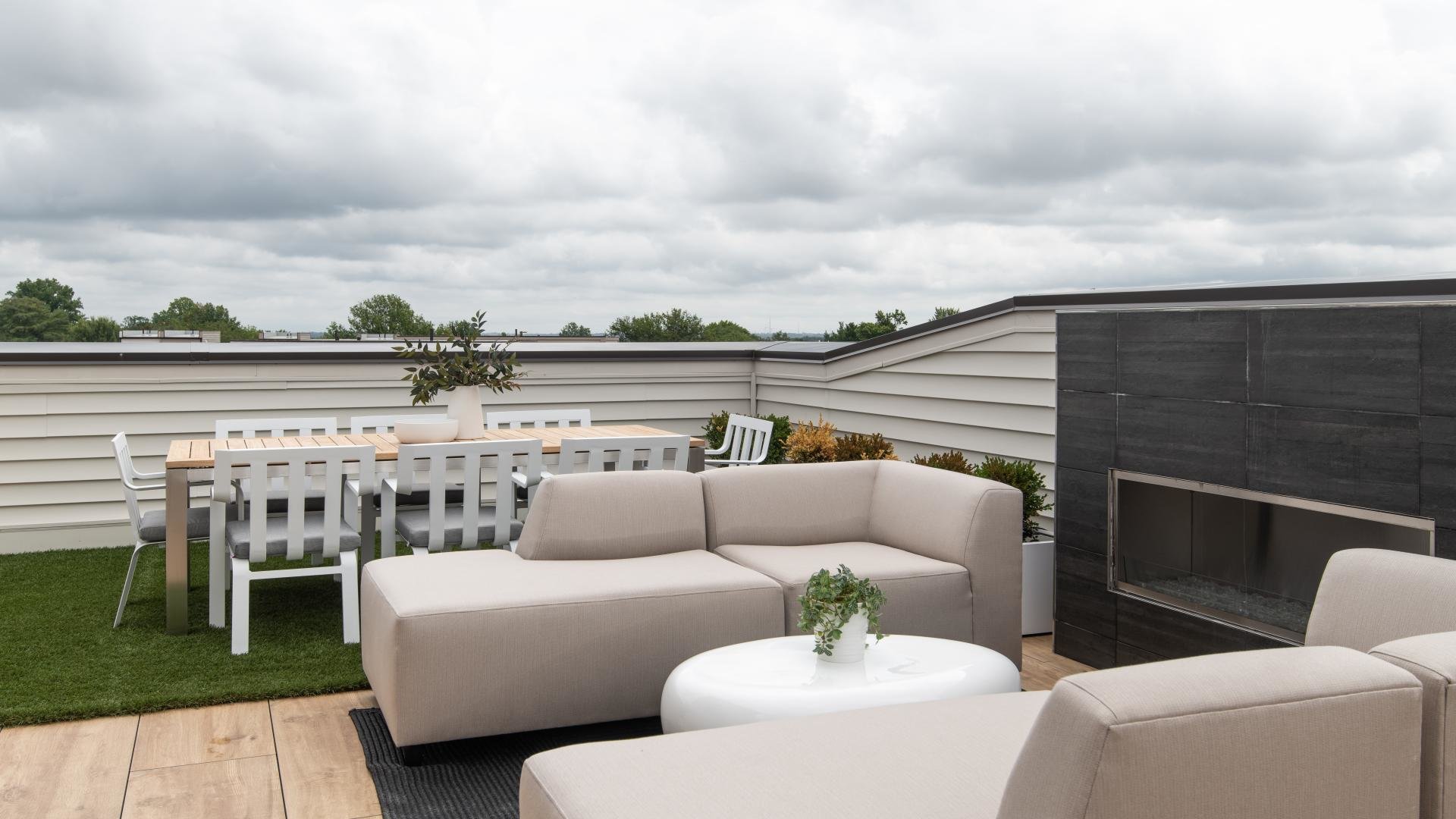Rooftop entertaining space
